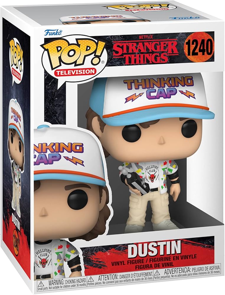 Funko Pop Stranger Things Dustin 804 - Boneco Vinil Colecionável Oficial