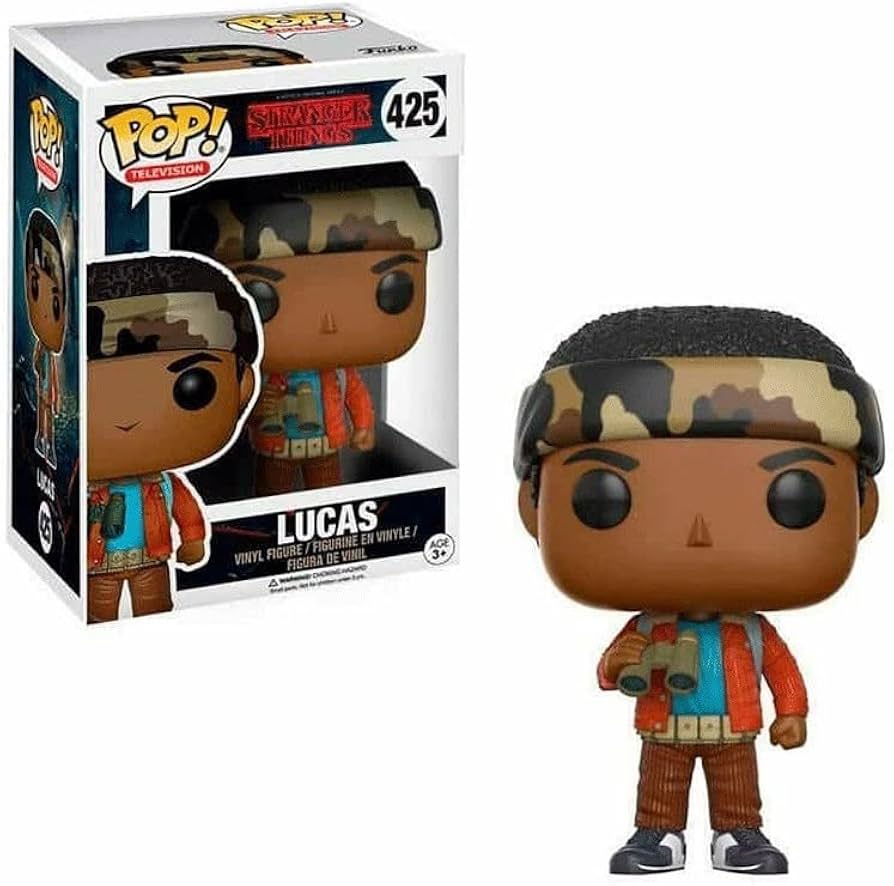 Funko Pop Stranger Things Lucas - Boneco Colecionável Oficial 10cm