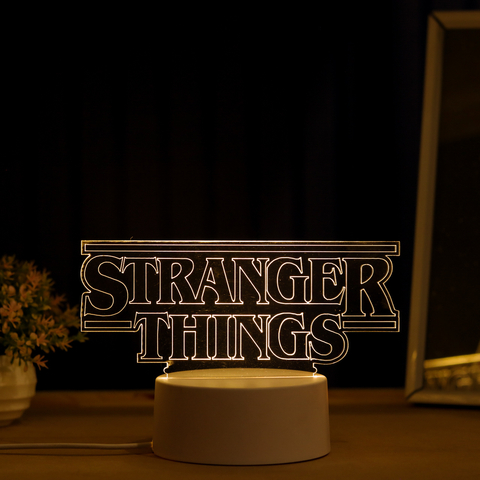 Luminária LED Stranger Things Logo